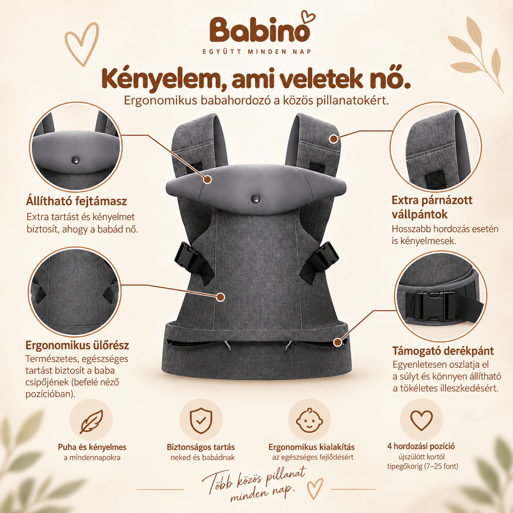 Babino Hordi™ Ergonomikus Babahordozó