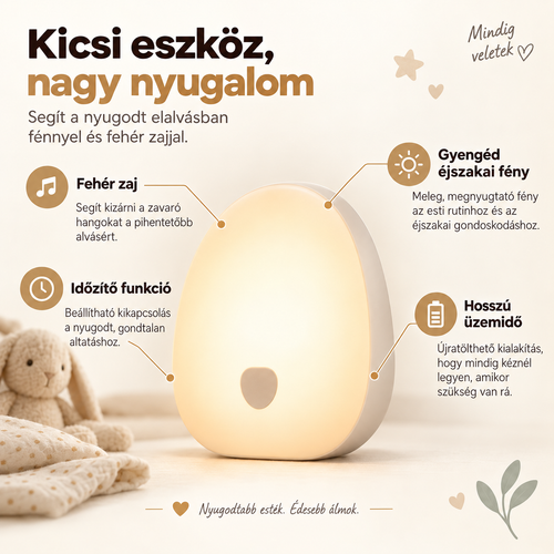 Babino Alvó™ Fehér Zaj & Éjszakai Fény