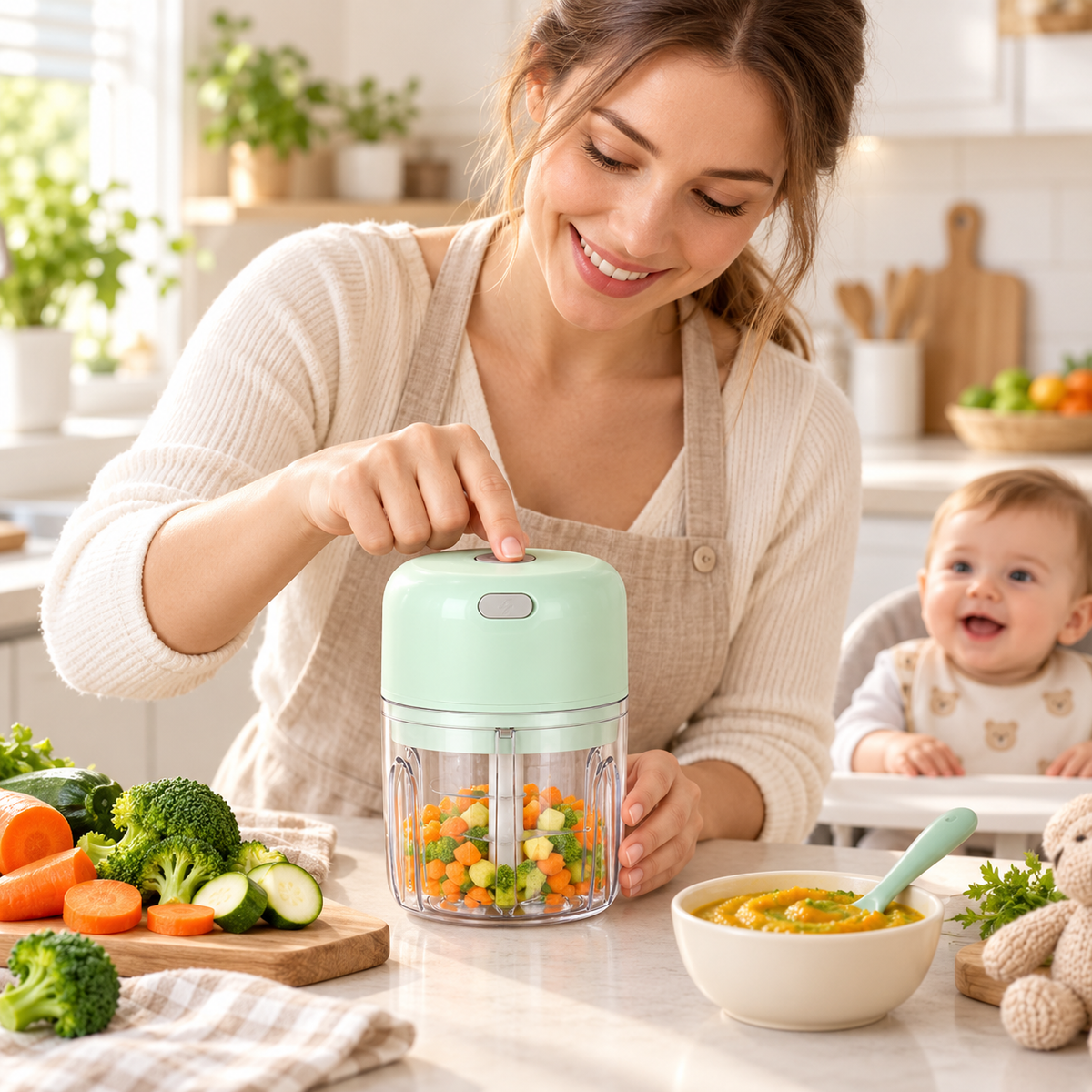 Babino Mix™ Elektromos Bébiétel Aprító