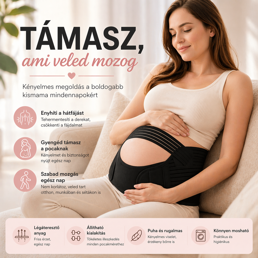 Babino MammaSupport™ – 3-fázisú Derék- és Pocaktámasztó